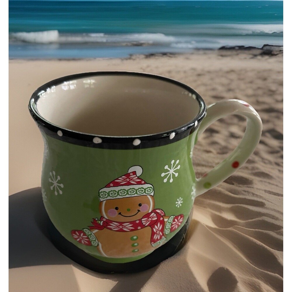 Gingerbread Man Winter Whimsey Mug Temptations by Tara Christmas Cup 16 oz